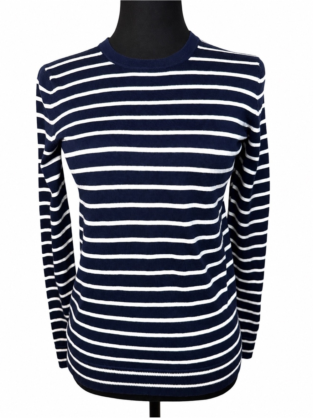 Gap Made With Silk Navy & White Striped Crewneck Sweater – XS Womens